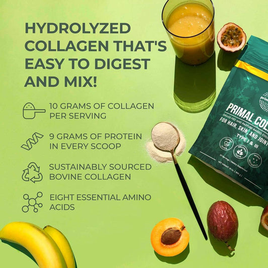 Primal Harvest Collagen Powder Type I & III – 2-Pack, Unflavored - Calm Era