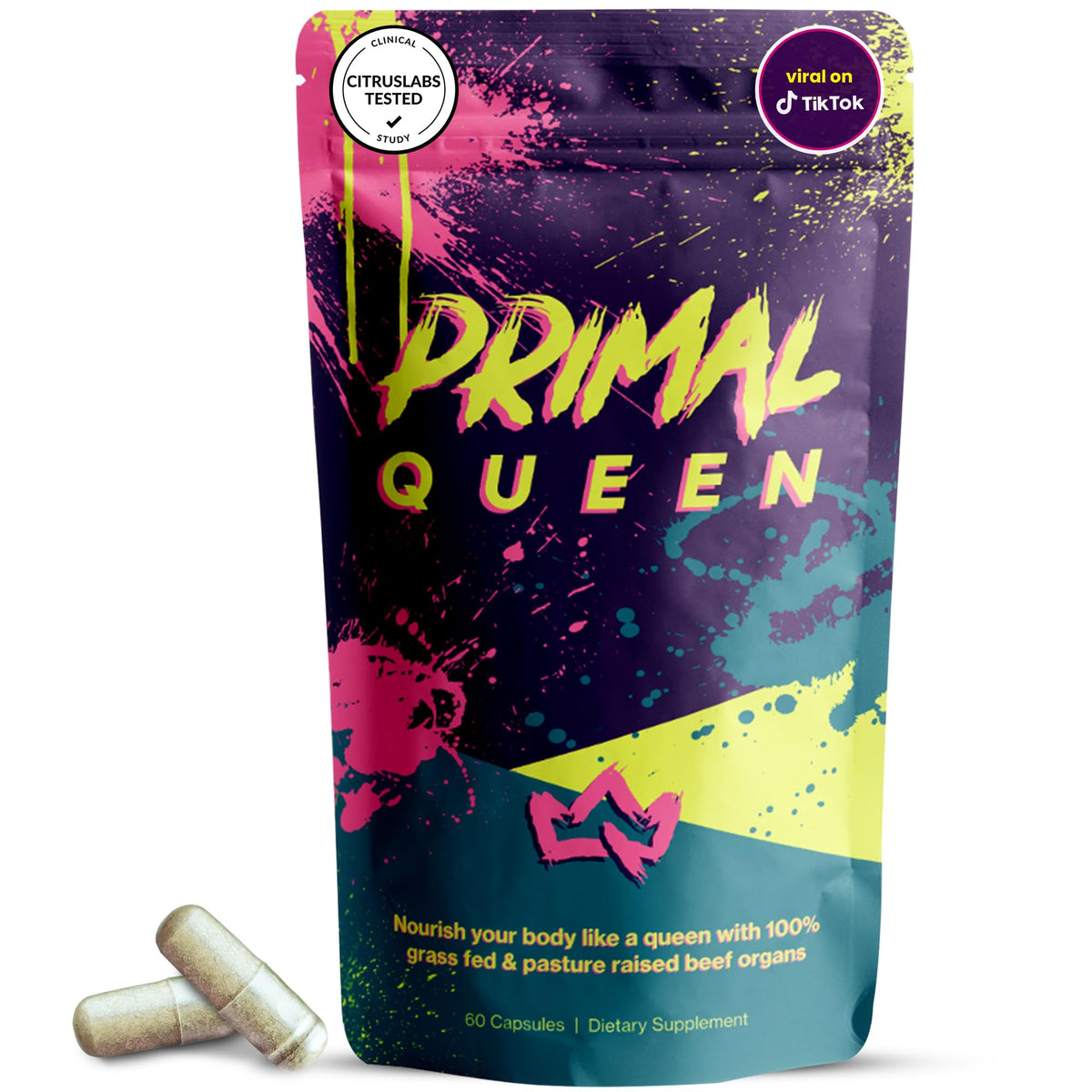 Primal Queen Female Beef Organ Supplement | Grass-Fed Freeze-Dried