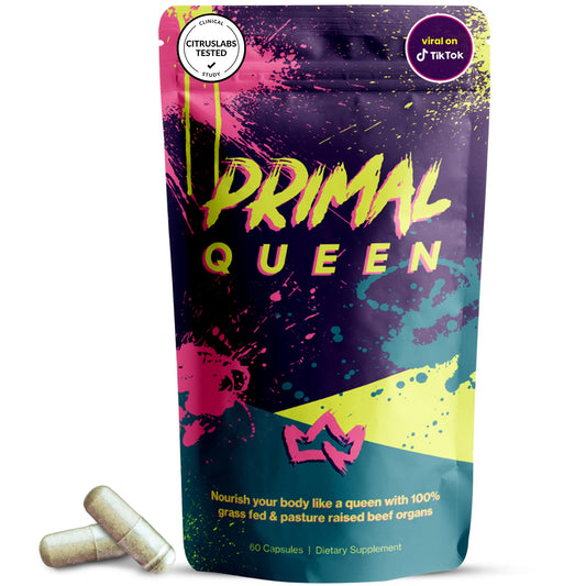 Suplemento de Órganos de Res Primal Queen para Mujeres | Congelado y Seco de Ganado Alimentado con Pasto