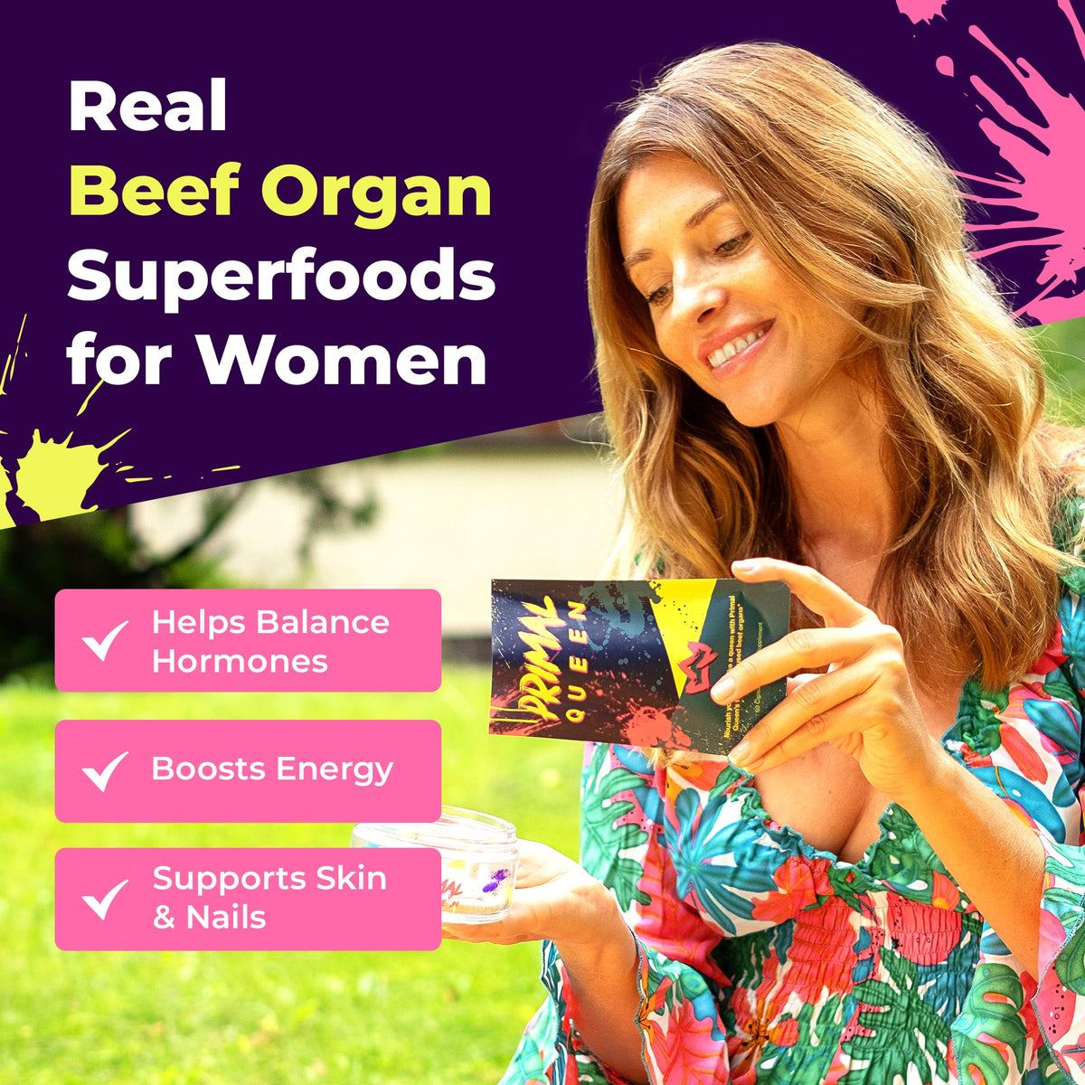 Primal Queen Female Beef Organ Supplement | Grass-Fed Freeze-Dried
