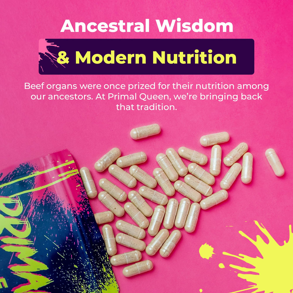 Primal Queen Female Beef Organ Supplement | Grass-Fed Freeze-Dried