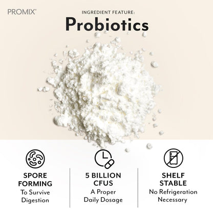 ProMix Nutrition Debloat: Prebiotics & Probiotics for Bloating Relief (White Peach) - 30 Servings - Calm Era