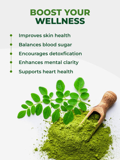 Pura Vida Organic Moringa en Polvo 8oz | Un Solo Origen Orgánico USDA