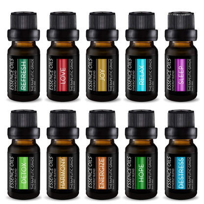 Pure Daily Care Juego de 10 aceites esenciales en mezcla de sinergia de aromaterapia de 10x10 ml