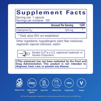 Pure Encapsulations CoQ10 120mg – 120 Capsules - Calm Era