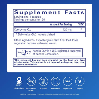Pure Encapsulations CoQ10 120mg – 30 Capsules - Calm Era
