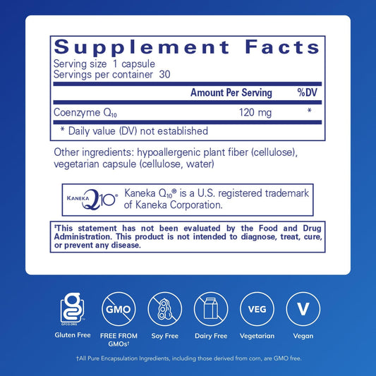 Pure Encapsulations CoQ10 120mg – 30 Capsules - Calm Era