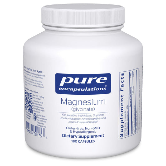 Pure Encapsulations Magnesium Glycinate (180 Caps) – Stress, Sleep & Heart Health - Calm Era