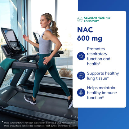 Pure Encapsulations NAC 600 mg – Suplemento de N-acetilcisteína para la salud pulmonar, apoyo inmunológico, salud hepática y antioxidantes* (N-acetil-L-cisteína en forma libre) – 360 cápsulas