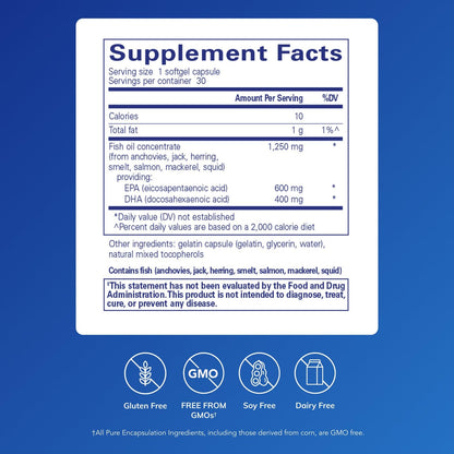 Pure Encapsulations O.N.E. Omega – EPA & DHA Fish Oil | 30 Softgels - Calm Era