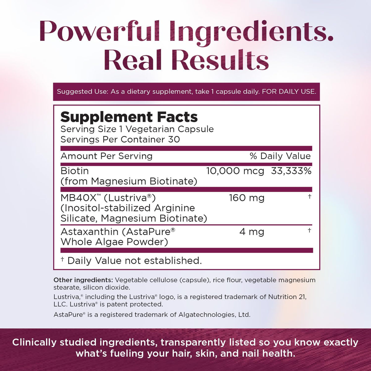 Purity Products MyBiotin ProClinical – 40x Soluble Biotin | 30 Capsules - Calm Era