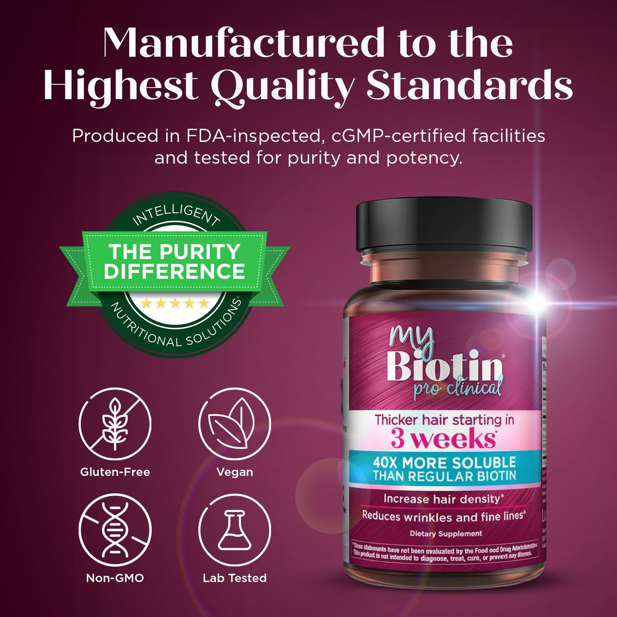 Purity Products MyBiotin ProClinical – 40x Soluble Biotin | 30 Capsules - Calm Era