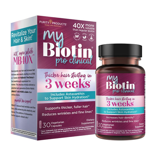 Purity Products MyBiotin ProClinical – 40x Soluble Biotin | 30 Capsules - Calm Era