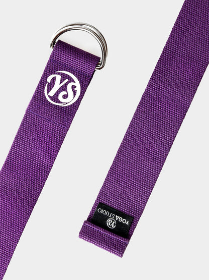 Cinta de yoga Yoga Studio con anilla en D de algodón orgánico GOTS de 2,5 m