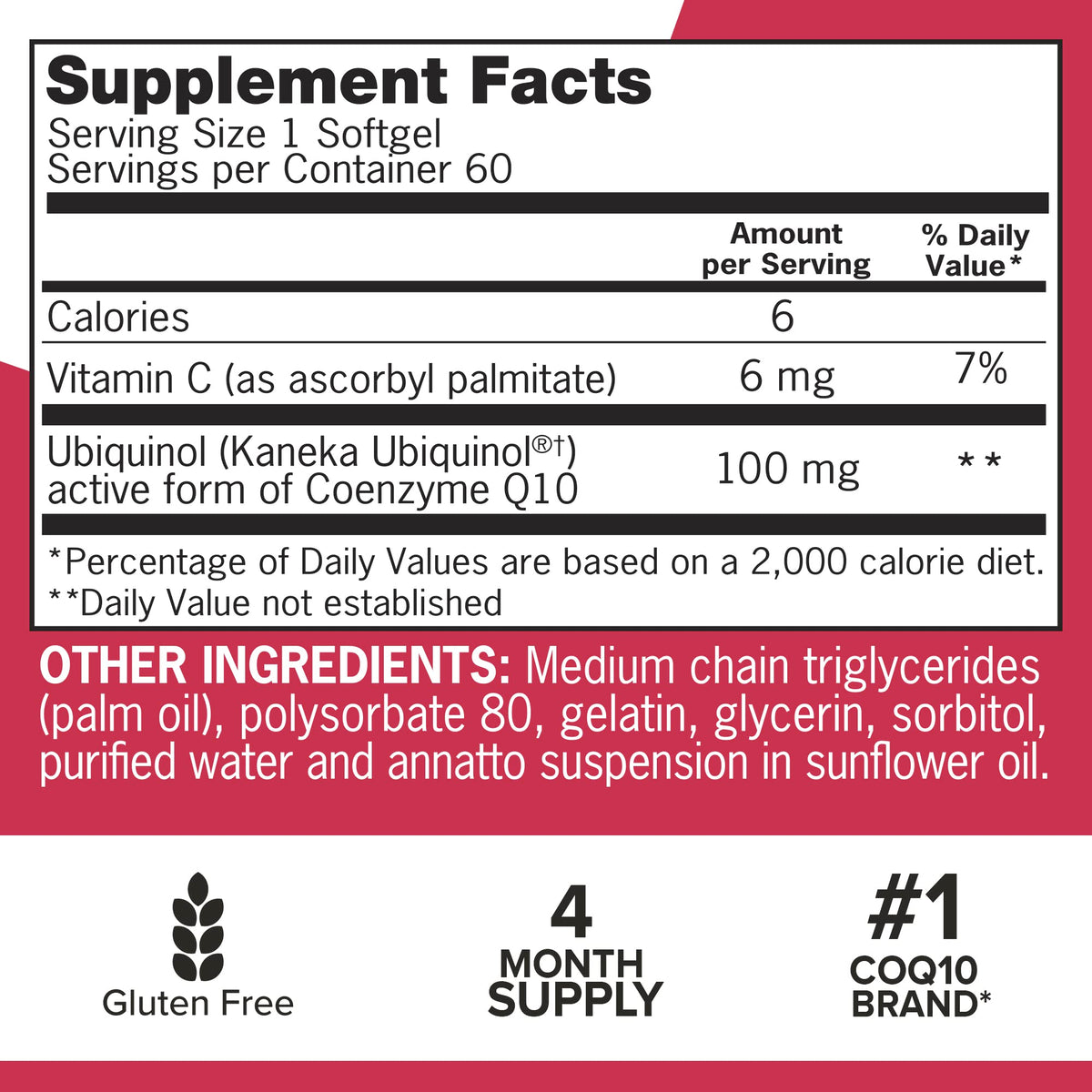 Qunol Mega Ubiquinol CoQ10 100mg – Absorción Superior, CoQ10 Soluble en Agua y Grasa | 60 Cápsulas Blandas (Paquete de 2)