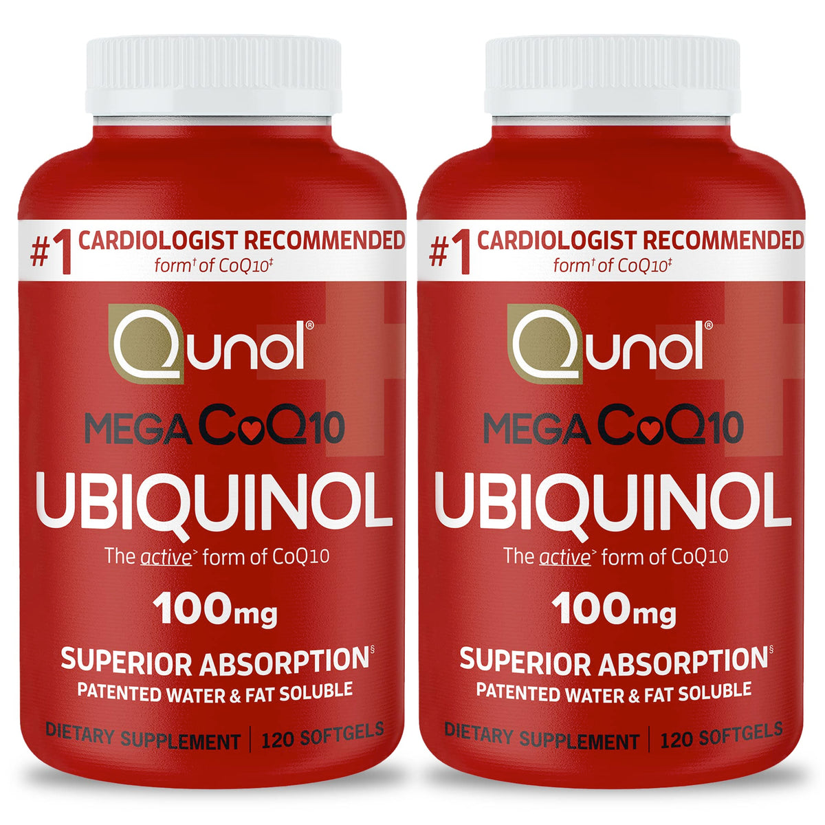 Qunol Mega Ubiquinol CoQ10 100mg – Superior Absorption, 240 Softgels (Pack of 2) - Calm Era