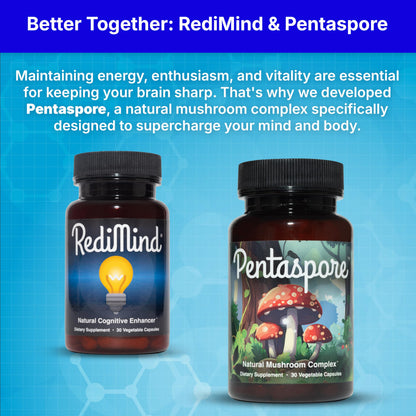 RediMind - Cápsula natural para mejorar la función cognitiva | Sin OGM, vegano, sin gluten