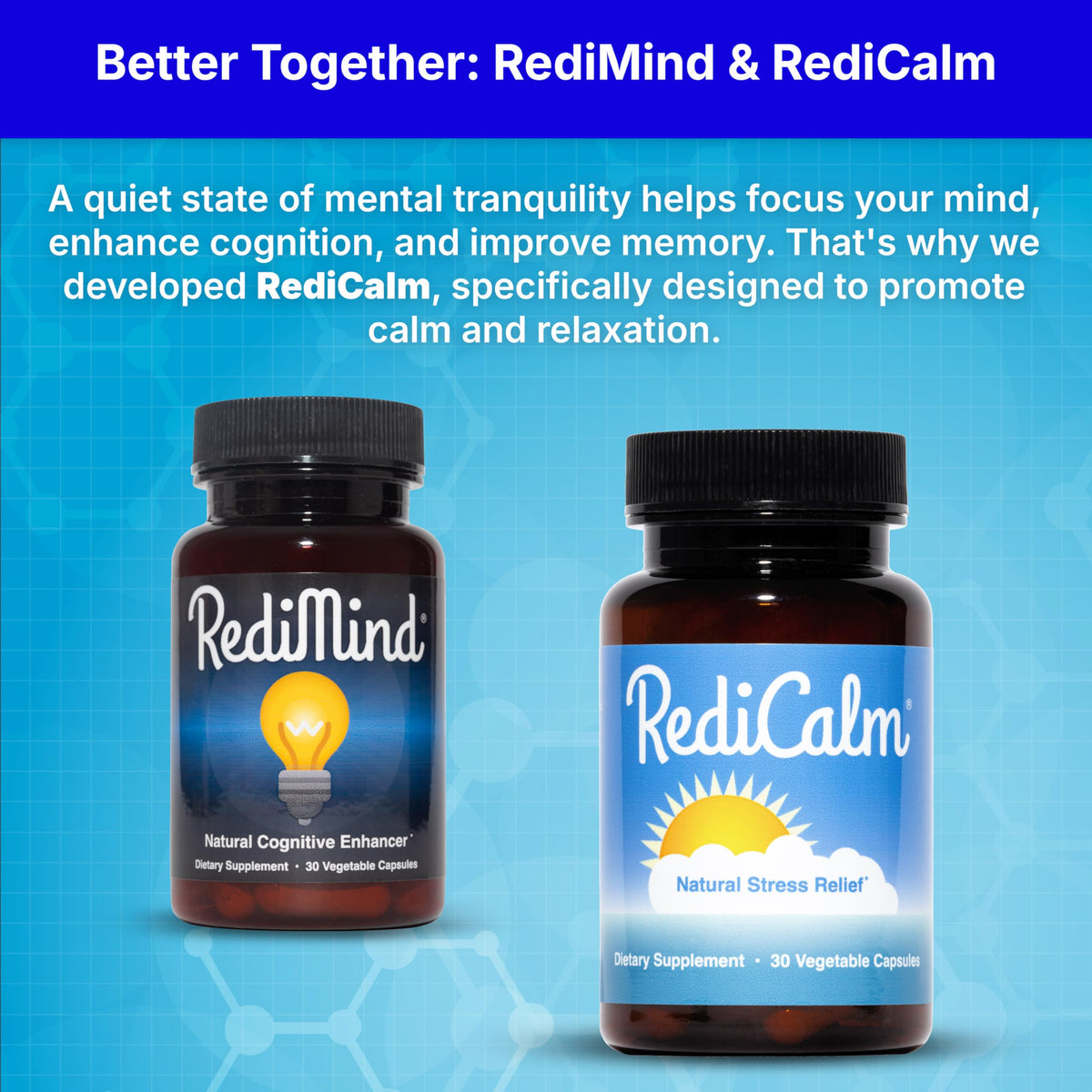 RediMind - Cápsula natural para mejorar la función cognitiva | Sin OGM, vegano, sin gluten