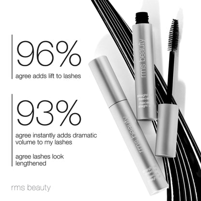 Máscara de Pestañas Voluminizadora con Péptidos Straight Up de RMS Beauty — Negra, 8ml