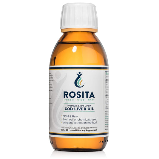 Aceite de hígado de bacalao virgen extra Rosita – Aceite nórdico puro sin procesar