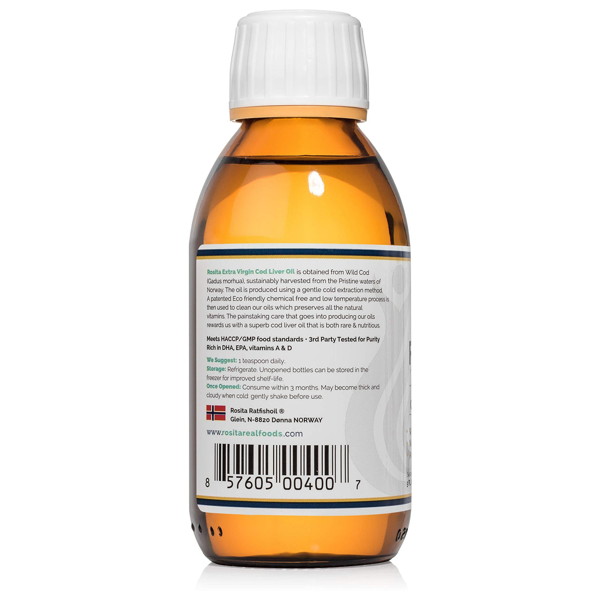 Rosita Extra Virgin Cod Liver Oil – Pure Unprocessed Nordic Oil