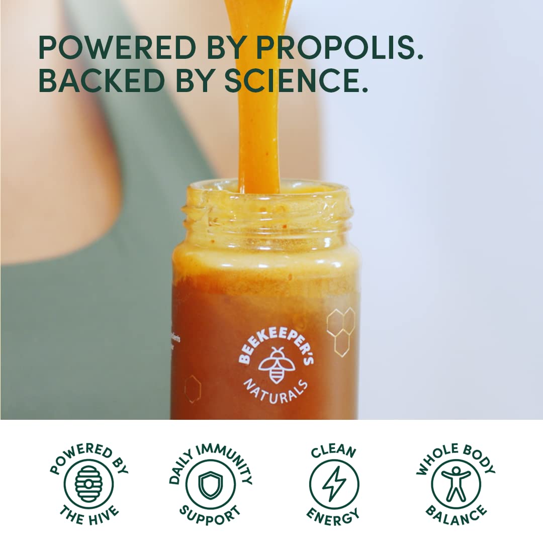 Miel Superfood de Beekeeper's Naturals – Polen de Abeja, Jalea Real y Propóleo 11.6oz