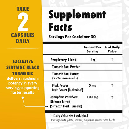 Sculpt Nation Turmeric with BioPerine & Sirtmax – Joint Health | 60-Day Supply - Calm Era