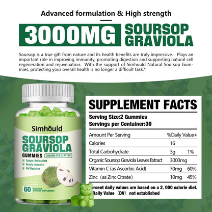 Simhould Soursop Graviola Gummies — Tropical Flavour - Calm Era