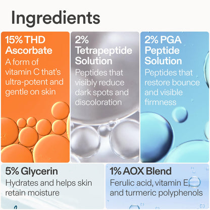 Skinfix Brighten + Firm Sérum con Vitamina C al 15% para el Rostro | Desvanece Manchas Oscuras y Líneas Finas