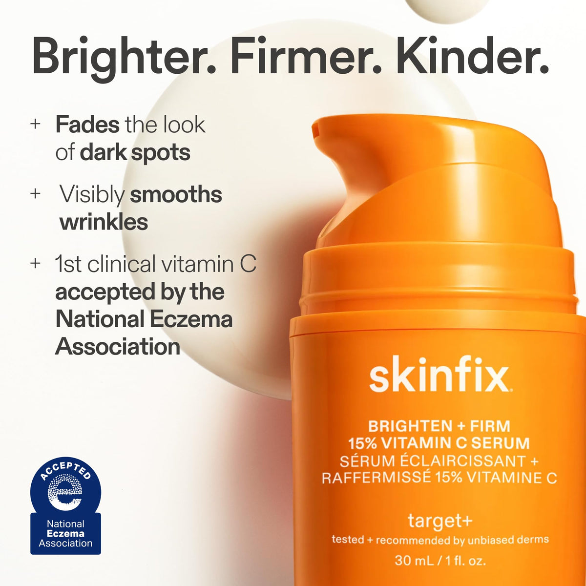 Skinfix Brighten + Firm Sérum con Vitamina C al 15% para el Rostro | Desvanece Manchas Oscuras y Líneas Finas