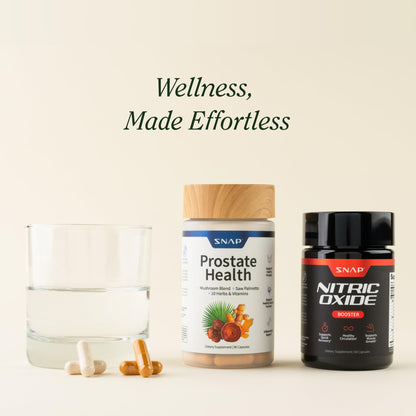 Snap Supplements Prostate Health & Nitric Oxide Bundle | 180 Veg Capsules