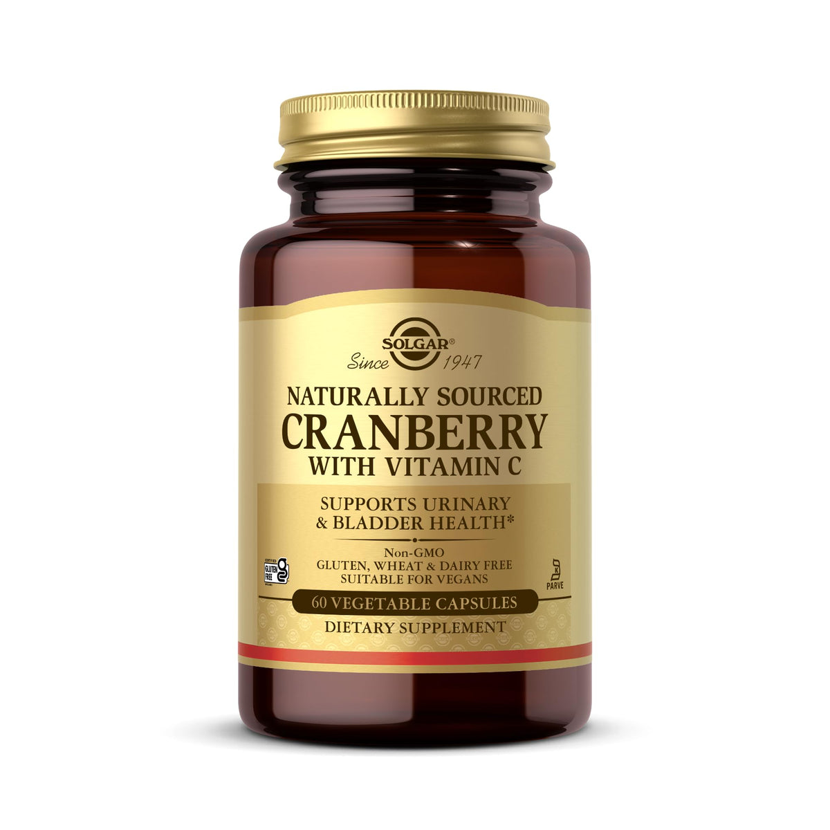 Solgar Arándano Rojo con Vitamina C — Salud Urinaria, 60 Cápsulas