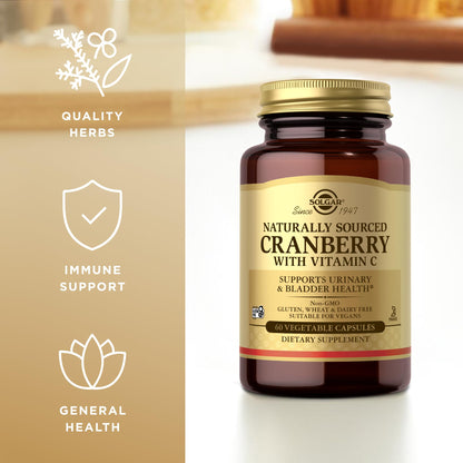 Solgar Arándano Rojo con Vitamina C — Salud Urinaria, 60 Cápsulas