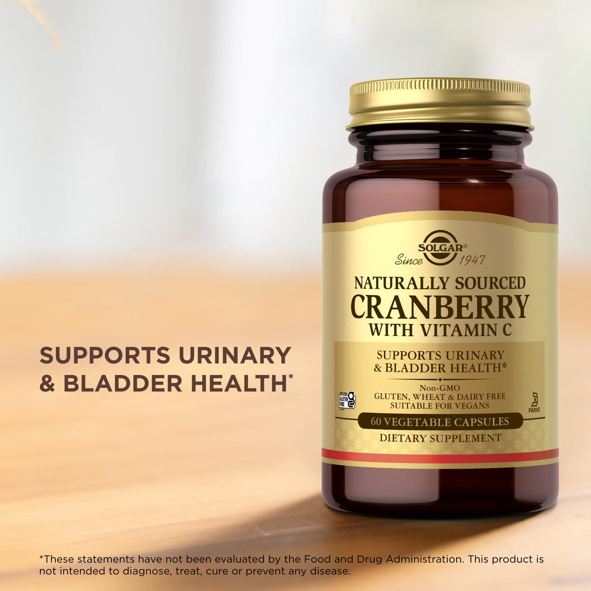 Solgar Arándano Rojo con Vitamina C — Salud Urinaria, 60 Cápsulas