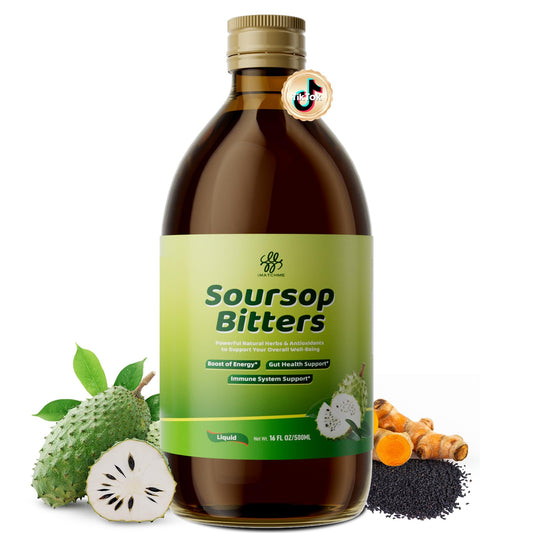 Soursop Bitters Líquido Mezcla de 15 Hierbas con Moringa y Semilla Negra 16fl oz