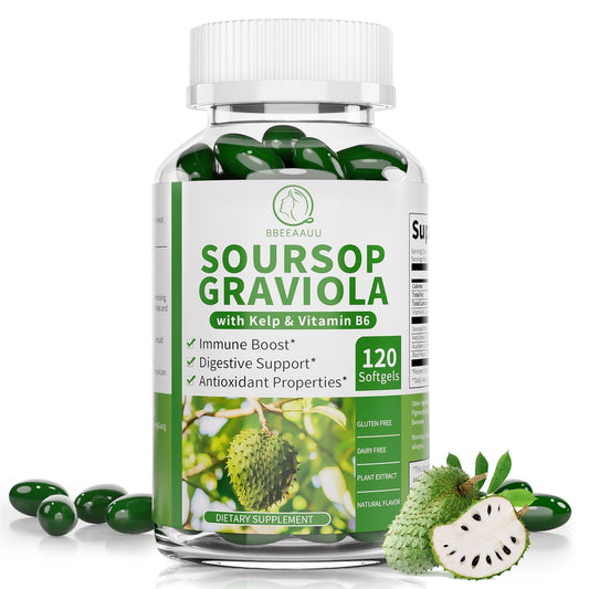 Soursop Graviola Capsules with Kelp & Acai — 120 Count - Calm Era