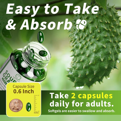 Soursop Graviola Capsules with Kelp & Acai — 120 Count - Calm Era