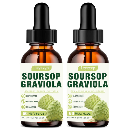 Soursop Graviola Drops 3000mg — Immune, Antioxidant & Sleep Support, 2 Pack - Calm Era