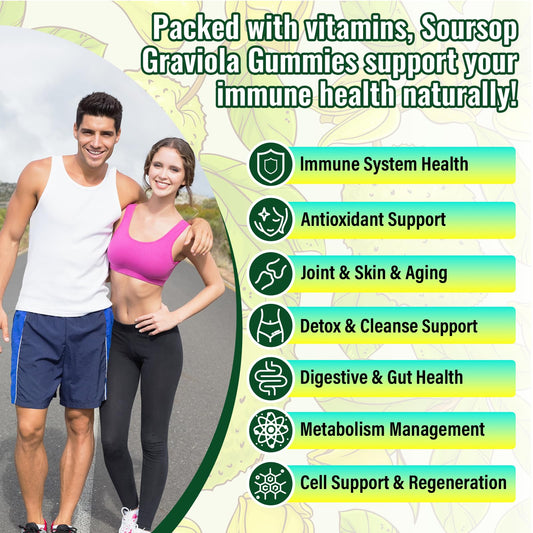Soursop Graviola Gummies Max Strength — Sea Moss & Turmeric - Calm Era