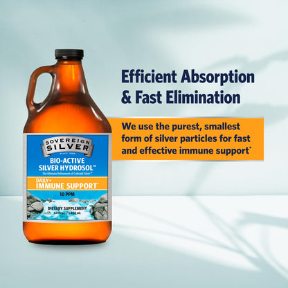Sovereign Silver Colloidal Silver Hydrosol 10ppm | 64fl oz Value Size