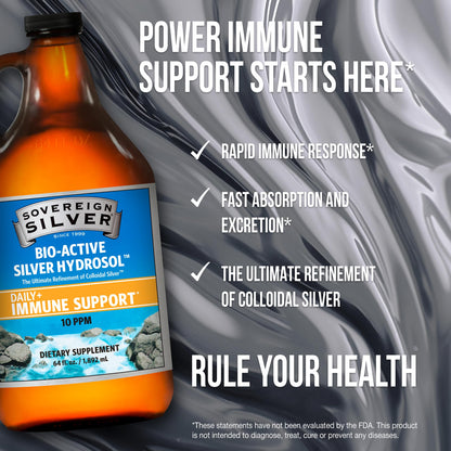 Sovereign Silver Colloidal Silver Hydrosol 10ppm | 64fl oz Value Size