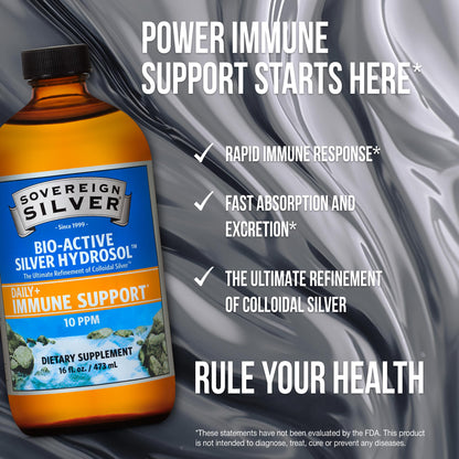 Sovereign Silver Bio-Active Silver Hydrosol 10ppm | 16oz Premium Value