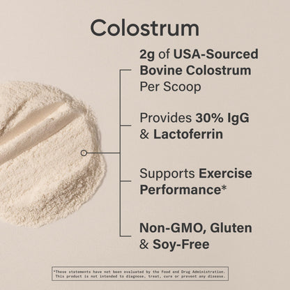 Sports Research Calostro Bovino en Polvo – Fácil de Mezclar, Superalimento de un Solo Ingrediente para la Salud Intestinal y Apoyo Rico en IgG – de Origen Estadounidense, sin OGM, sin Gluten – 75 Porciones (Sin Sabor)