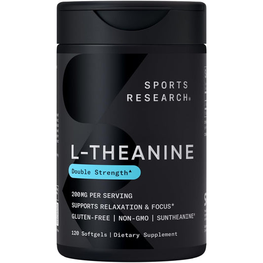 Sports Research L-Teanina 200mg con Aceite de Coco Orgánico | Suntheanine