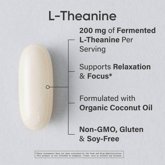 Sports Research L-Teanina 200mg con Aceite de Coco Orgánico | Suntheanine