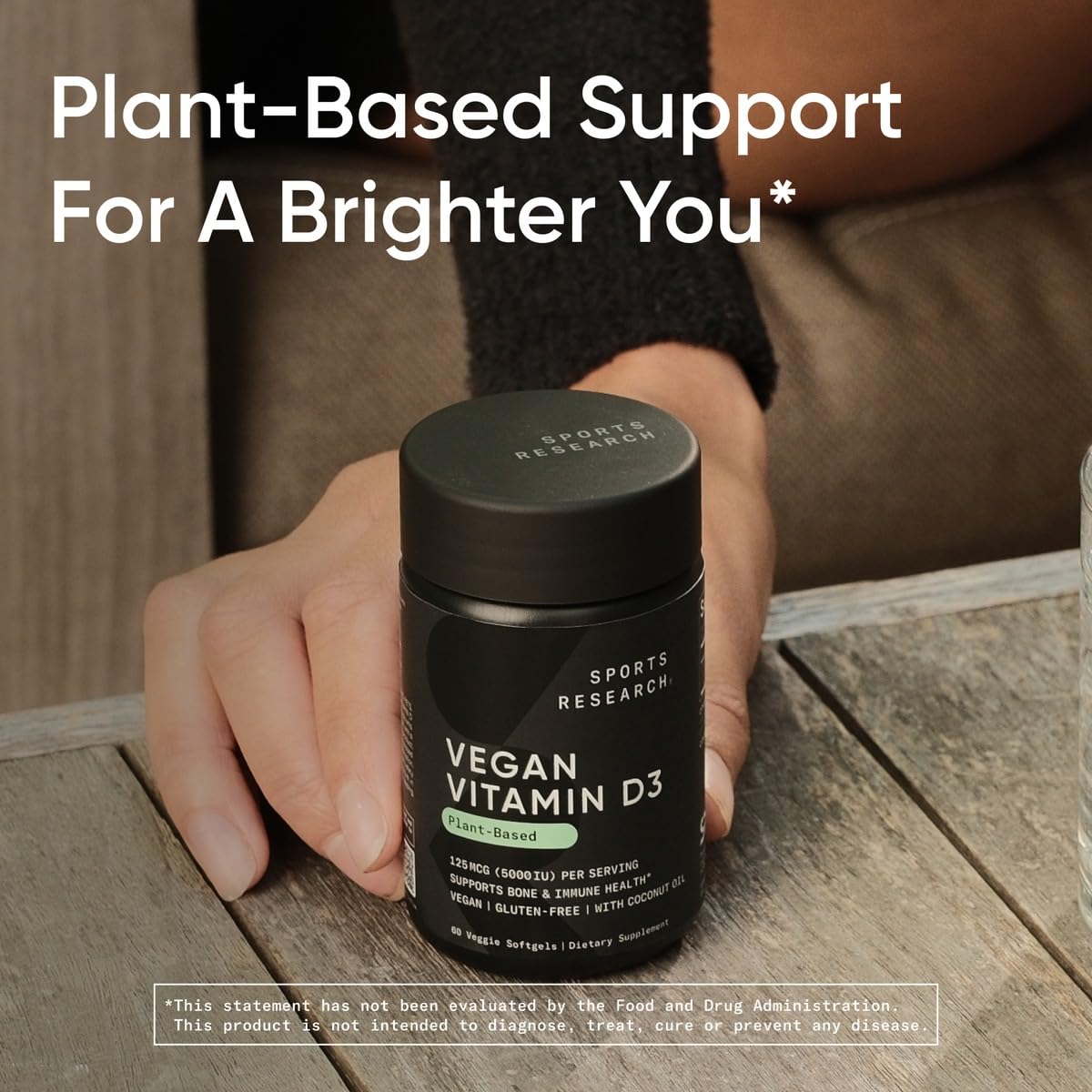 Sports Research Vitamina D3 Vegana 5000 UI — 60 Cápsulas Blandas