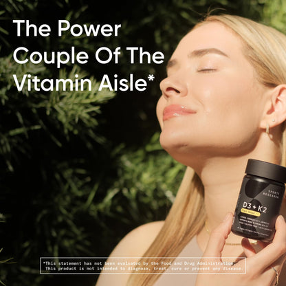 Sports Research Vitamin D3 + K2 with Coconut Oil – Vegan, 5000 IU D3, 100 mcg MK-7, 120 Softgels - Calm Era