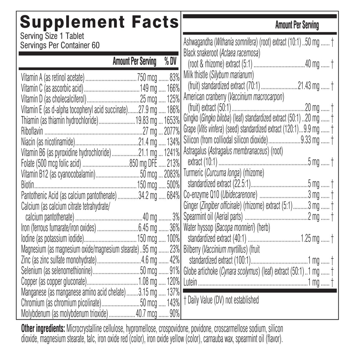 Swisse Women 50+ Multivitamin, 60 Tablets