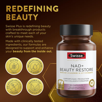 Swisse Plus NAD+ Beauty Restore 30 cápsulas