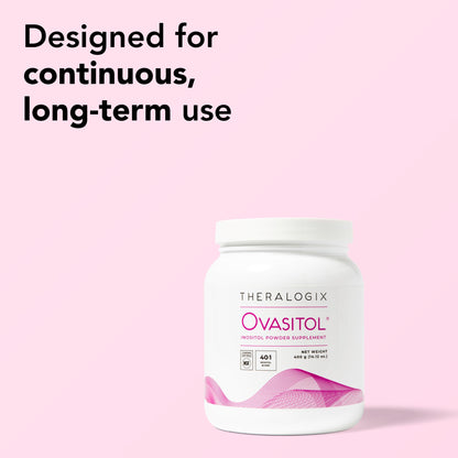 Theralogix Ovasitol Inositol Powder – 400 g (180 Porciones) | Mioinositol y D-Chiro Inositol para el equilibrio hormonal y la función ovárica, certificado por la NSF